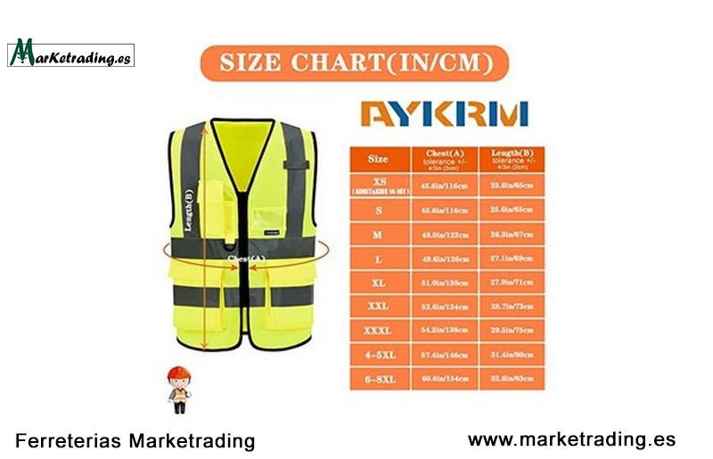 Chaleco seguridad reflectante de alta visibilidad Aykrm_2