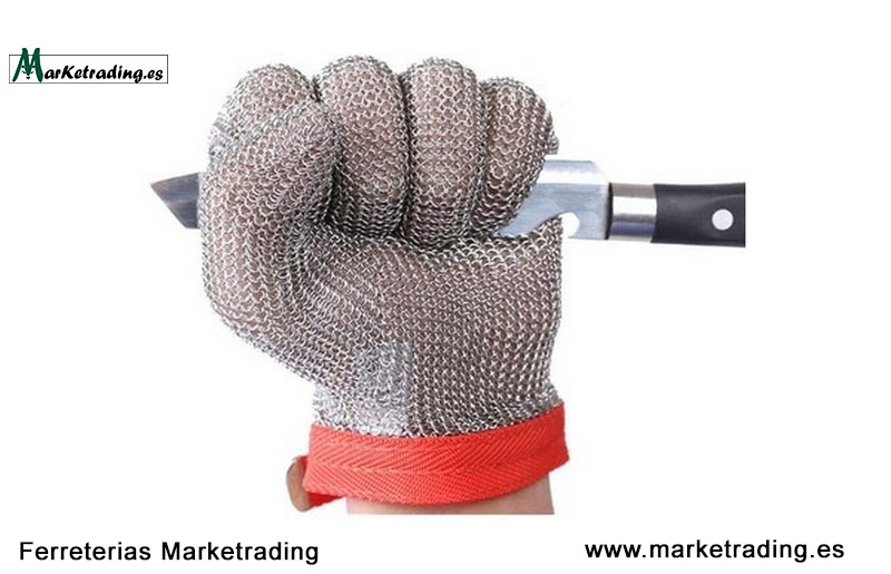 Guantes de acero inoxidable de malla ThreeH
