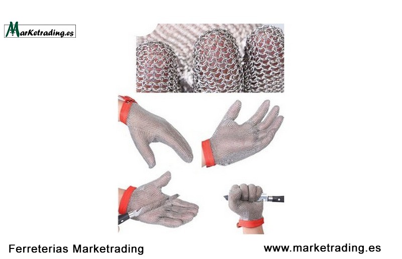 Guantes de acero inoxidable de malla ThreeH_2