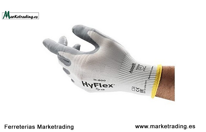 Guantes de trabajo finos y transpirables Ansell Hyflex