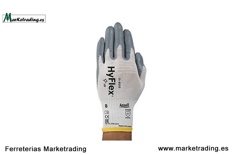 Guantes de trabajo finos y transpirables Ansell Hyflex_2