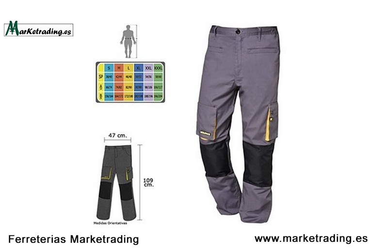 Pantalon de trabajo Gris-Negro Wolfpack_2