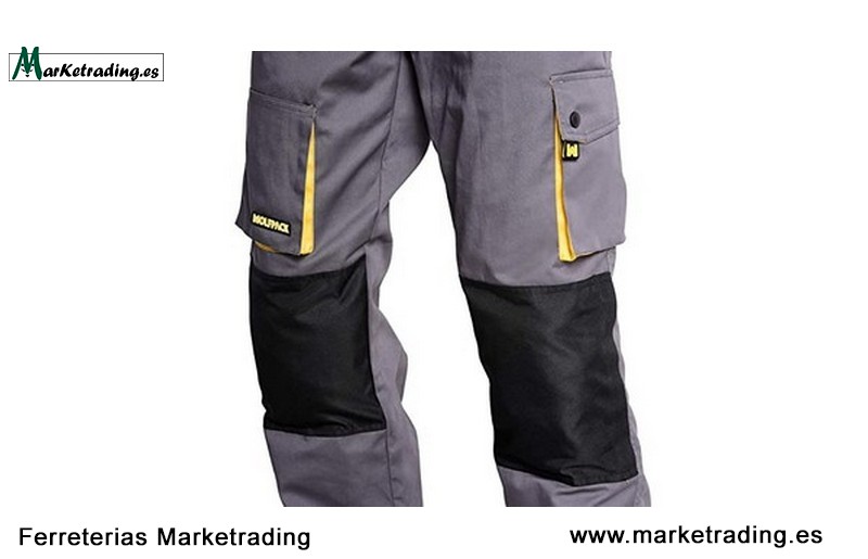 Pantalon de trabajo Gris-Negro Wolfpack_3