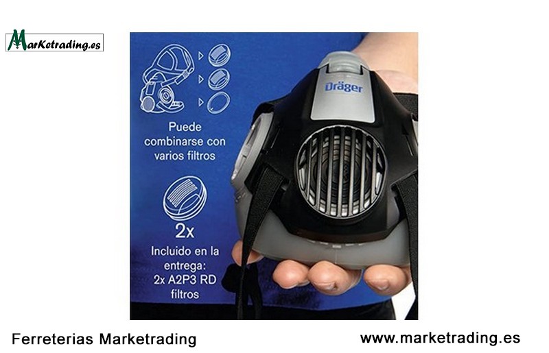 Respirador homologado de seguridad para pintura y agricultura Dräger_4